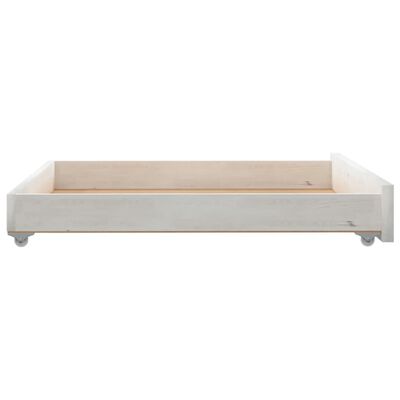 vidaXL Gavetas para sofá-cama 2 pcs madeira de pinho maciça branco