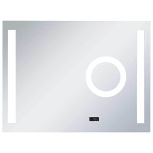 vidaXL Espelho de parede LED c/ sensor t&aacute;til casa de banho 80x60 cm