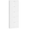 vidaXL Sapateira 59x17x169 cm derivados de madeira branco brilhante