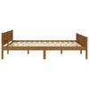 vidaXL Estrutura de cama 140x200 cm pinho maci&ccedil;o castanho mel