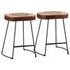 vidaXL Bancos de bar 2 pcs 40x29,5x53 cm castanho-escuro