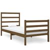 vidaXL Estrutura de cama solteiro 90x190 cm pinho maci&ccedil;o castanho mel