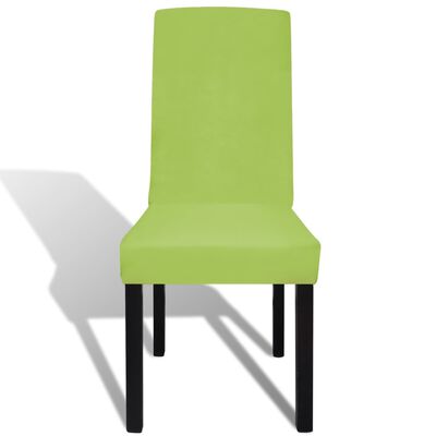 vidaXL Capa extensível para cadeiras, 6 pcs, verde