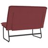 vidaXL Banco 100x75x76 cm couro artificial vermelho tinto