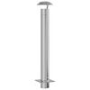 vidaXL Extens&atilde;o de Chamin&eacute; Prateado 25 x 25 x 132 cm A&ccedil;o inoxid&aacute;vel