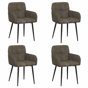vidaXL Cadeiras de Jantar 4 unid. Couro Suede Sint&eacute;tico