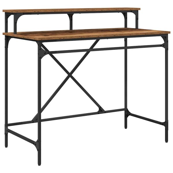 vidaXL Mesa Madeira Antiga 100 x 50 x 90 cm Madeira processada