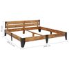 vidaXL Estrutura de cama 200x200 cm ac&aacute;cia maci&ccedil;a acabamento escovado