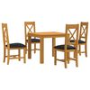 vidaXL Conjunto de sala de jantar 5 unid. Preto
