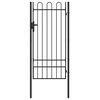 vidaXL Port&atilde;o de Cerca BOXTEL 103 x 250 cm A&ccedil;o revestido a p&oacute; Cinzeto
