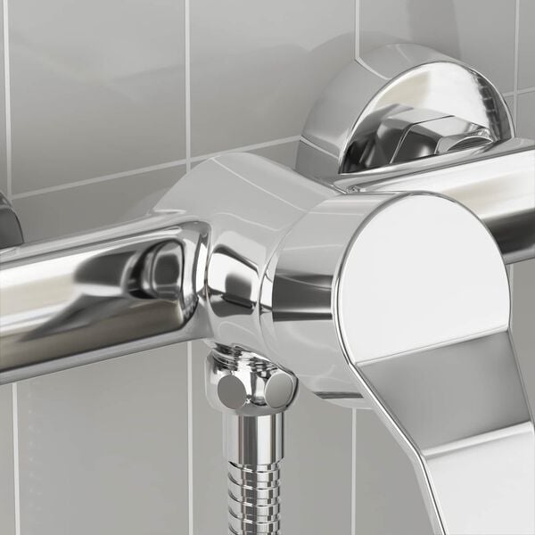 vidaXL Torneira de Misturador de Chuveiro Chrome G 1 / 2 polegadas Latão