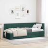 vidaXL Estrutura de Cama de Canto Verde Escuro 80 cm x 200 cm Veludo
