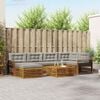vidaXL Conjunto de Sof&aacute;s para Exterior 7 pcs Cinza Natural e Claro