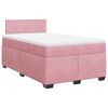 vidaXL Cama boxspring com colch&atilde;o 120x190 cm veludo rosa