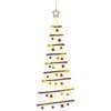 vidaXL &Aacute;rvore de Natal pendurada com bolas 120 cm 50 LED Branco quente