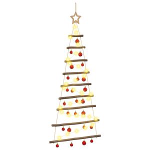 vidaXL &Aacute;rvore de Natal pendurada com bolas 120 cm 50 LED Branco quente