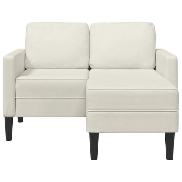 vidaXL Sof&aacute; 2 lugares com Chaise em L 125 cm veludo creme