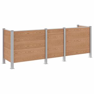 vidaXL Cerca para Ca&ccedil;amba de Lixo Castanho 315 x 85 x 115 cm