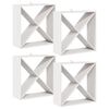 vidaXL Escorredor de Vinho 4 pcs Branco 62 x 25 x 62 cm