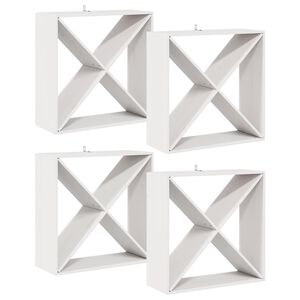 vidaXL Escorredor de Vinho 4 pcs Branco 62 x 25 x 62 cm