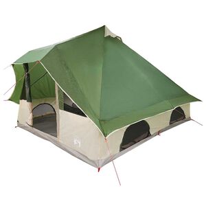 vidaXL Barraca Tipi com telhado Verde 358 x 296 x 258 cm tafet&aacute;