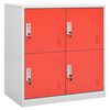 vidaXL Cacifo 90x45x92,5 cm a&ccedil;o cinzento-claro e vermelho