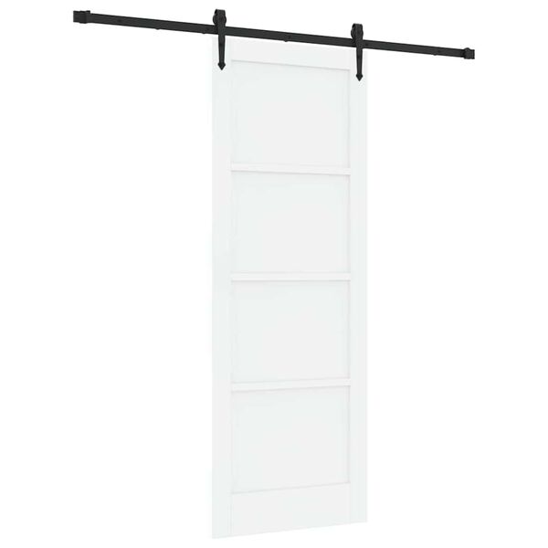 vidaXL Porta Deslizante ORKDAL Branco e Preto 78 x 211 cm