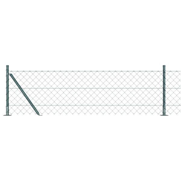 vidaXL Poste de Cerca Verde 10 x 0,4 m (malha de 60 x 60 mm) A&ccedil;o e PVC