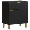 vidaXL Mesa de cabeceira 50x33x60 cm derivados de madeira preto