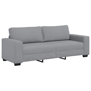 vidaXL Sof&aacute; de 3 lugares 220x77x82 cm tecido cinza-claro