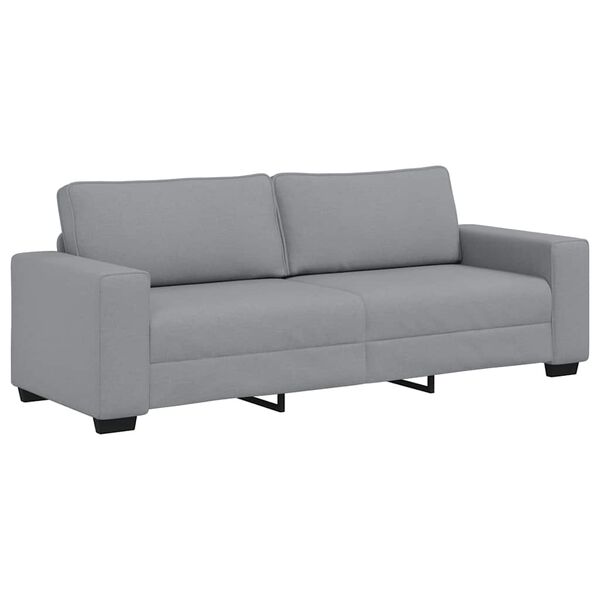 vidaXL Sof&aacute; de 3 lugares 220x77x82 cm tecido cinza-claro