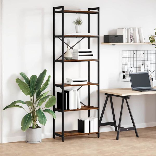 vidaXL Estante Carvalho Defumado 40 x 30 x 85 cm Madeira processada