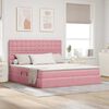 vidaXL Cama com arruma&ccedil;&atilde;o e colch&atilde;o Rosa 180 x 200 cm Veludo
