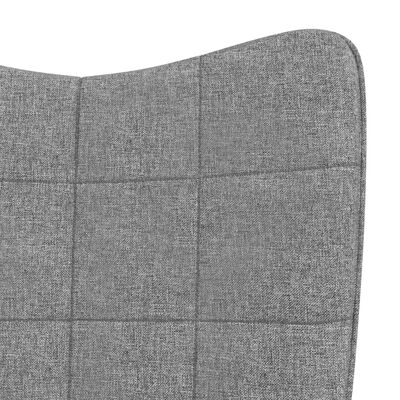 vidaXL Cadeira de baloiço com um banco tecido cinzento-claro