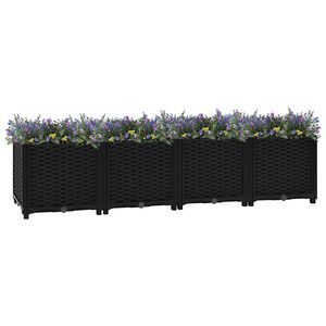 vidaXL Canteiro elevado 160x40x38 cm polipropileno