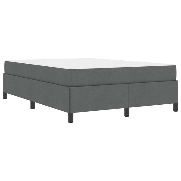 vidaXL Cama Box Cinza Escuro 140 x 200 cm tecido