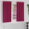 vidaXL Cortinas Blackout com Argolas 2 pcs Vinho Vermelho 175 x 140 cm