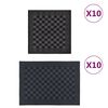 vidaXL Conjunto de panos de cozinha 20 pcs algod&atilde;o preto e cinzento