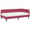 vidaXL Estrutura de Cama de Canto Vinho Vermelho 90 x 200 cm Veludo