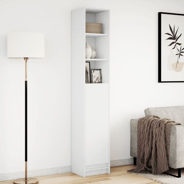 vidaXL Aparador c/ luzes LED 36x32,5x200cm derivados de madeira branco