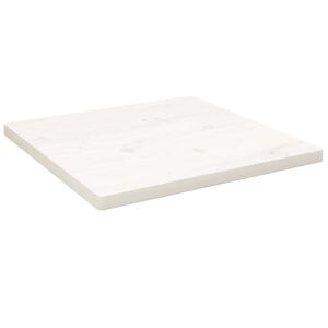 vidaXL Tampo de mesa quadrado 40x40x2,5 cm pinho maciço branco