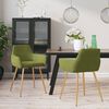 vidaXL Cadeiras de jantar 2 pcs veludo verde-claro