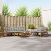 vidaXL Conjunto de Sof&aacute;s para Exterior 6 pcs Cinza Natural e Claro