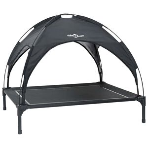 vidaXL Cama para Cachorro 104 x 86 x 84,5 cm A&ccedil;o Preto