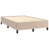 vidaXL Cama boxspring c/ colch&atilde;o 120x190cm couro artificial cappuccino