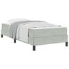 vidaXL Cama Box com colch&atilde;o Cinzento-claro 90 x 200 cm tecido