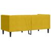 vidaXL Sof&aacute; chesterfield com rolos 2 lugares veludo amarelo