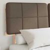 vidaXL Estrutura de Cama com Cabeceira Estofada Cinzento-acastanhado