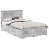 vidaXL Estrutura da Cama Cinzento 135 x 190 cm Derivados de Madeira