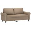 vidaXL Sof&aacute; de 2 lugares 140 cm couro artificial cor cappuccino